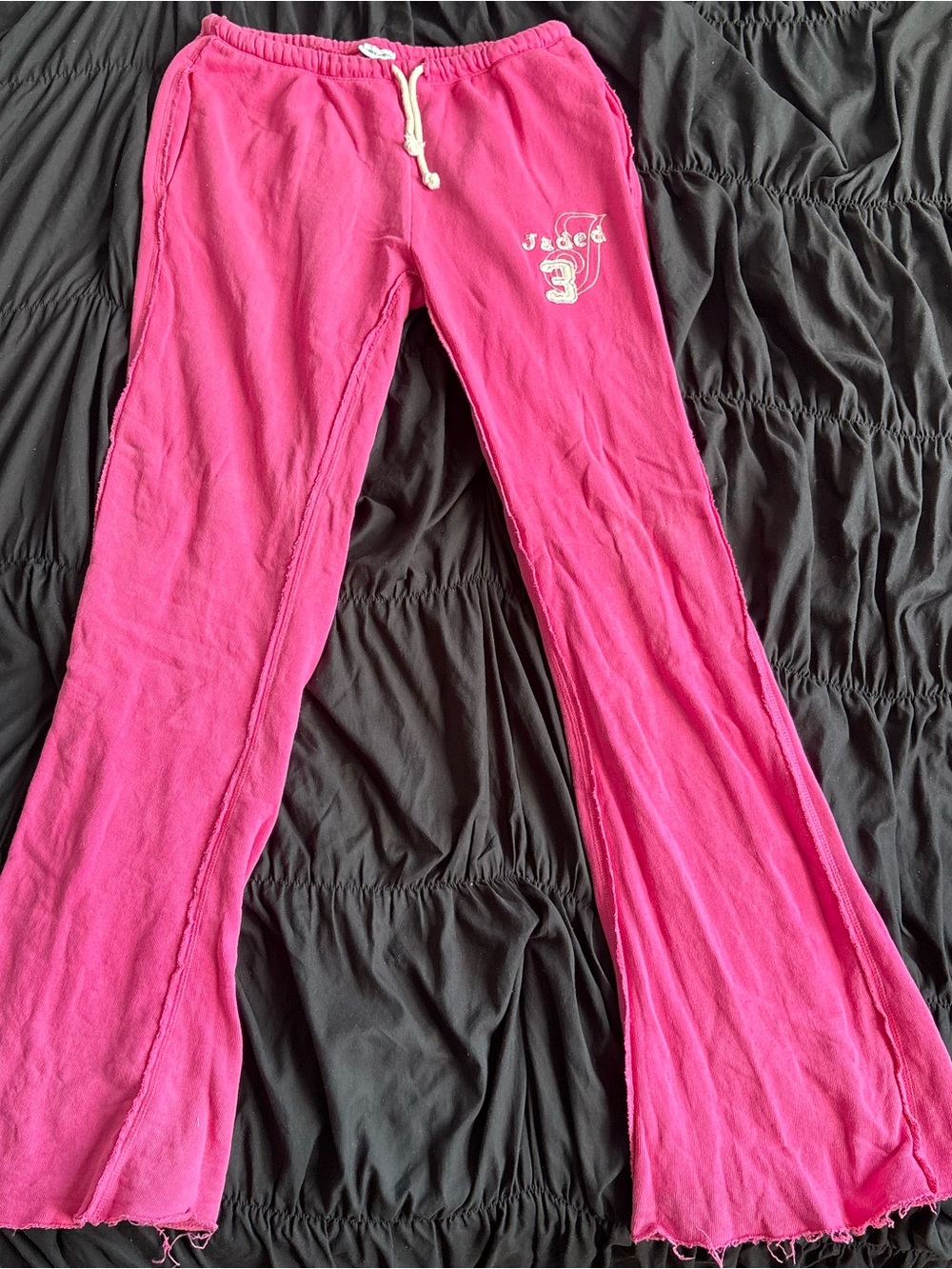 Jaded London Hot Pink Cleo Drawstring Sweatpants